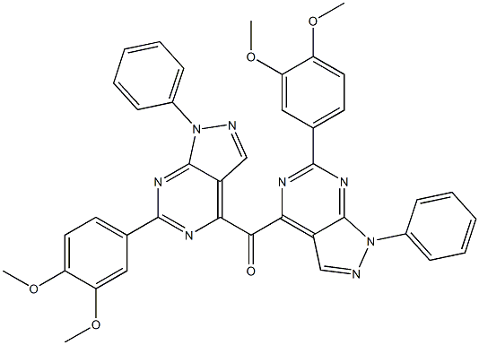 (3,4-Dimethoxyphenyl)(1-phenyl-1H-pyrazolo[3,4-d]pyrimidin-4-yl) ketone Structure