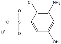 3-Amino-2-chloro-5-hydroxybenzenesulfonic acid lithium salt Structure