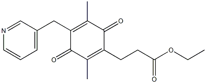 3-[2,5-Dimethyl-3,6-dioxo-4-(3-pyridinylmethyl)-1,4-cyclohexadienyl]propionic acid ethyl ester Structure