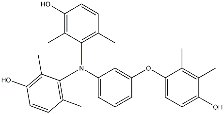 N,N-Bis(3-hydroxy-2,6-dimethylphenyl)-3-(4-hydroxy-2,3-dimethylphenoxy)benzenamine 구조식 이미지