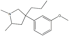 1,5-Dimethyl-3-(m-methoxyphenyl)-3-propylpyrrolidine Structure