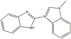 1-Methyl-3-(1H-benzimidazol-2-yl)-1H-benzimidazol-3-ium 구조식 이미지