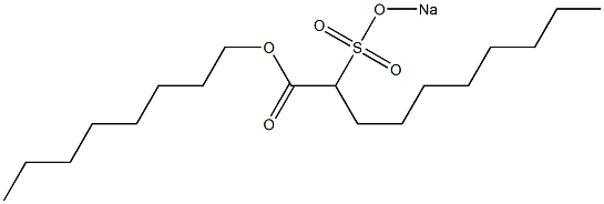 2-(Sodiosulfo)decanoic acid octyl ester 구조식 이미지