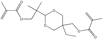 Methacrylic acid 2-(5-ethyl-5-methacryloyloxymethyl-1,3-dioxan-2-yl)-2,2-dimethylethyl ester 구조식 이미지