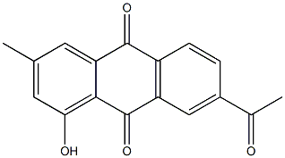 3-Methyl-1-hydroxy-7-acetylanthracene-9,10-dione 구조식 이미지