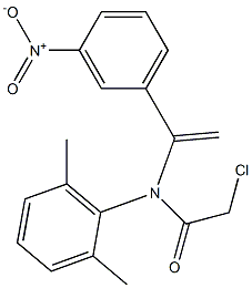 N-[1-(3-Nitrophenyl)vinyl]-N-(2,6-dimethylphenyl)-2-chloroacetamide 구조식 이미지