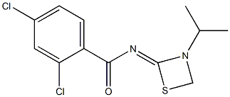 N-[3-Isopropyl-1,3-thiazetidin-2-ylidene]-2,4-dichlorobenzamide Structure