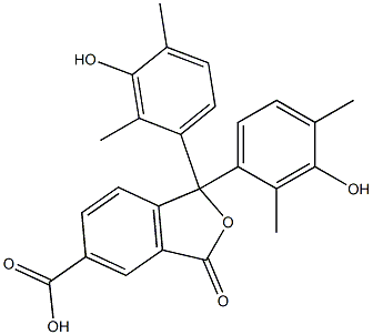 1,3-Dihydro-1,1-bis(3-hydroxy-2,4-dimethylphenyl)-3-oxoisobenzofuran-5-carboxylic acid Structure