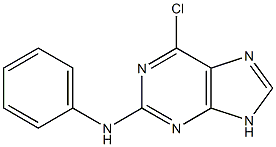 2-Phenylamino-6-chloro-9H-purine 구조식 이미지