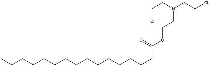 Palmitic acid 2-[bis(2-chloroethyl)amino]ethyl ester 구조식 이미지