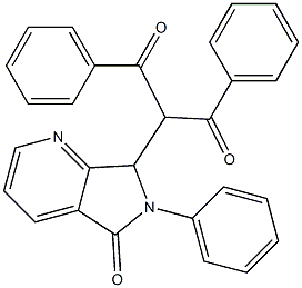 6,7-Dihydro-6-phenyl-7-[di(phenylcarbonyl)methyl]-5H-pyrrolo[3,4-b]pyridin-5-one Structure