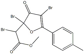 2-Bromo-2-[bromo(methoxycarbonyl)methyl]-4-bromo-5-(4-methylphenyl)furan-3(2H)-one Structure