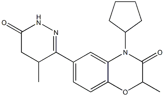 4-Cyclopentyl-6-[(1,4,5,6-tetrahydro-4-methyl-6-oxopyridazin)-3-yl]-2-methyl-4H-1,4-benzoxazin-3(2H)-one 구조식 이미지