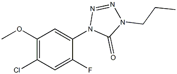 1-(2-Fluoro-4-chloro-5-methoxyphenyl)-4-propyl-1H-tetrazol-5(4H)-one 구조식 이미지