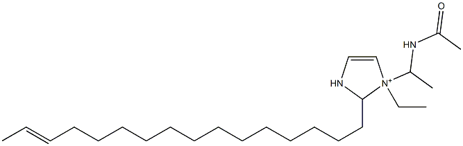 1-[1-(Acetylamino)ethyl]-1-ethyl-2-(14-hexadecenyl)-4-imidazoline-1-ium Structure