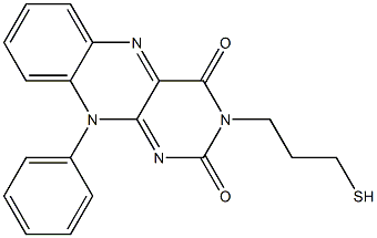 3-(3-Mercaptopropyl)-10-phenylbenzo[g]pteridine-2,4(3H,10H)-dione Structure