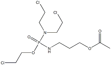 N,N-Bis(2-chloroethyl)-N'-[3-(acetyloxy)propyl]diamidophosphoric acid 2-chloroethyl ester 구조식 이미지