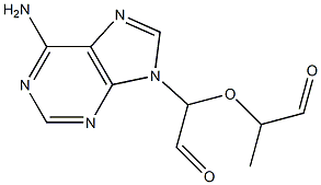 2-Methyl-2'-(6-amino-9H-purin-9-yl)(2,2'-oxybisacetaldehyde) 구조식 이미지