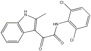 N-(2,6-Dichlorophenyl)-2-[2-methyl-1H-indol-3-yl]-2-oxoacetamide Structure