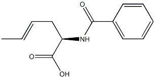 [R,(-)]-2-(Benzoylamino)-4-hexenoic acid 구조식 이미지