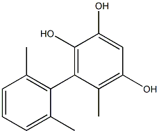 6-(2,6-Dimethylphenyl)-5-methylbenzene-1,2,4-triol Structure