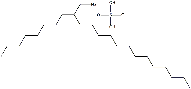 Sulfuric acid 2-octylpentadecyl=sodium salt 구조식 이미지
