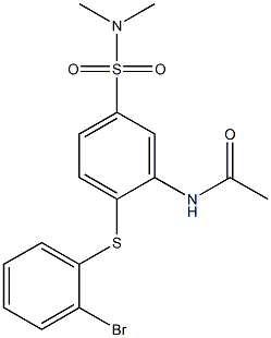 N-[2-(2-Bromophenylthio)-5-dimethylaminosulfonylphenyl]acetamide Structure