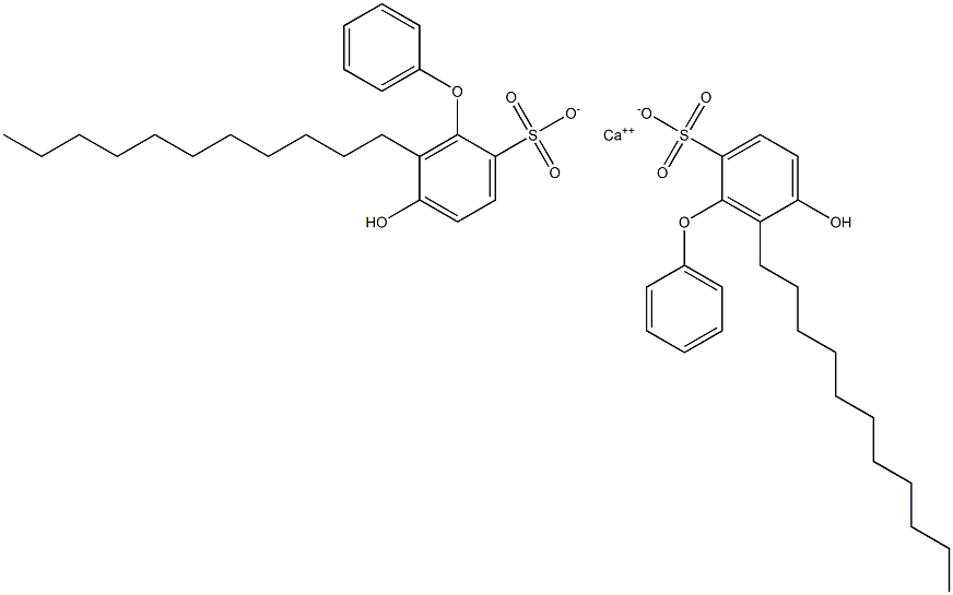 Bis(5-hydroxy-6-undecyl[oxybisbenzene]-2-sulfonic acid)calcium salt Structure