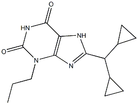 8-Dicyclopropylmethyl-3-propylxanthine 구조식 이미지