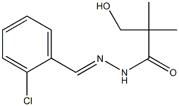 N'-(2-Chlorobenzylidene)-2,2-dimethyl-3-hydroxypropanoic acid hydrazide 구조식 이미지