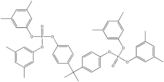 2,2-Bis[4-[bis(3,5-dimethylphenoxy)phosphinyloxy]phenyl]propane Structure