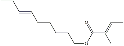 (E)-2-Methyl-2-butenoic acid 6-nonenyl ester Structure