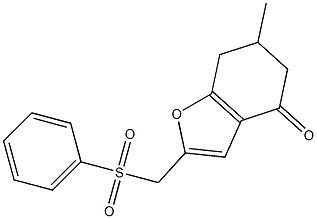 6,7-Dihydro-2-phenylsulfonylmethyl-6-methylbenzofuran-4(5H)-one Structure