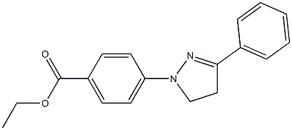 4-(3-Phenyl-2-pyrazolin-1-yl)benzoic acid ethyl ester Structure