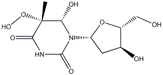 (5R,6S)-5,6-Dihydro-5-hydroperoxy-6-hydroxythymidine Structure