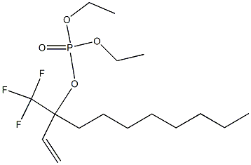 Phosphoric acid diethyl 1-ethenyl-1-trifluoromethylnonyl ester Structure