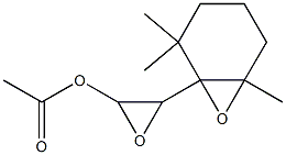 Acetic acid 3-(2,2,6-trimethyl-7-oxabicyclo[4.1.0]heptan-1-yl)oxiran-2-yl ester Structure