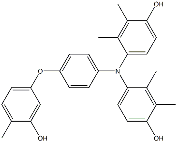 N,N-Bis(4-hydroxy-2,3-dimethylphenyl)-4-(3-hydroxy-4-methylphenoxy)benzenamine 구조식 이미지