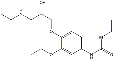 1-Ethyl-3-[3-ethoxy-4-[2-hydroxy-3-[isopropylamino]propoxy]phenyl]urea Structure