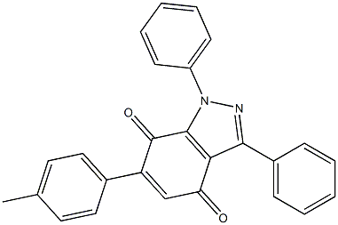 1,3-Diphenyl-6-(4-methylphenyl)-1H-indazole-4,7-dione 구조식 이미지