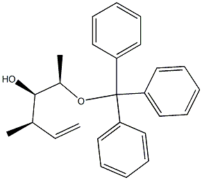 (2R,3R,4R)-2-Triphenylmethoxy-4-methyl-5-hexen-3-ol 구조식 이미지