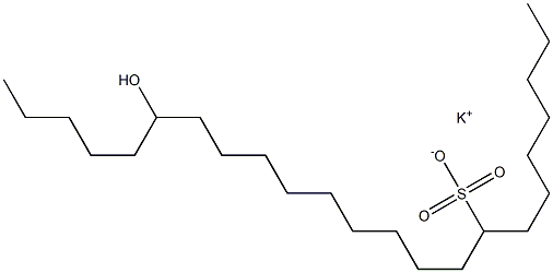 18-Hydroxytricosane-8-sulfonic acid potassium salt Structure