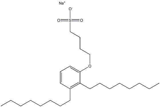 4-(2,3-Dioctylphenoxy)butane-1-sulfonic acid sodium salt 구조식 이미지