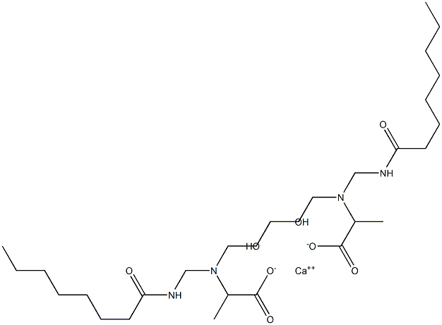 Bis[2-[N-(3-hydroxypropyl)-N-(octanoylaminomethyl)amino]propionic acid]calcium salt 구조식 이미지