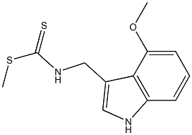 [(4-Methoxy-1H-indole-3-yl)methyl]dithiocarbamic acid methyl ester 구조식 이미지