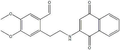 2-[2-[(1,4-Dihydro-1,4-dioxonaphthalen)-2-ylamino]ethyl]-4,5-dimethoxybenzaldehyde Structure