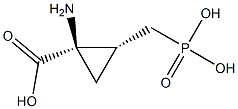 (1R,2R)-1-Amino-2-(phosphonomethyl)cyclopropanecarboxylic acid 구조식 이미지
