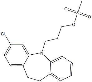 Methanesulfonic acid 3-(3-chloro-10,11-dihydro-5H-dibenz[b,f]azepin-5-yl)propyl ester Structure