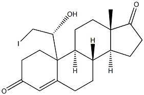 10-[(R)-2-Iodo-1-hydroxyethyl]estr-4-ene-3,17-dione 구조식 이미지