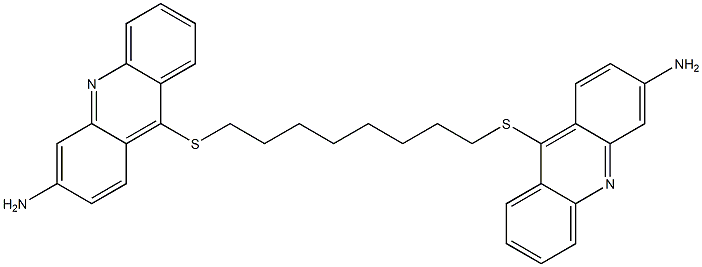 1,8-Bis[(3-amino-9-acridinyl)thio]octane 구조식 이미지